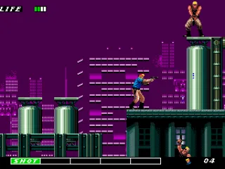 Enemies fire up and down