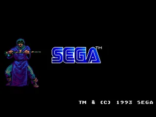 Sega logo with Xavier, one of the game's fighters