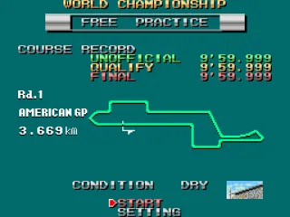 Before starting a free practice race