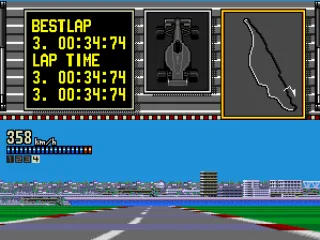 End of the run, hence the disappearanceof the car