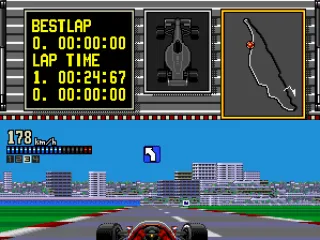 The arrow warns of future corners