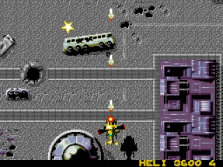 Shooting a stream of bullets.