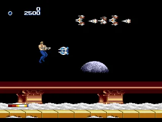 Flying around shooting things