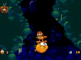 Garfield riding... hmm... something