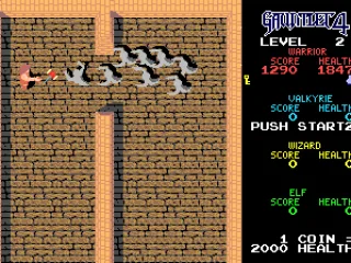 Throwing weapons at the ghosts.