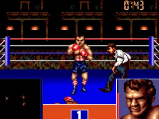 George goes down and sees stars.