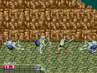 On the green grass, I was waving my axe at skeletons