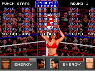 The fighters regain strength while the girl passes by their sides.