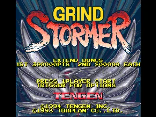 Title screen (Grind Stormer)
