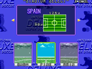 Select stadium and weather