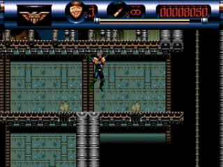 Use the rail to climb over the vents