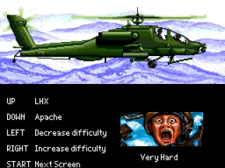 Difficulty/helicopter choose