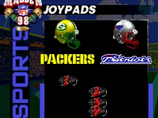 The standard EA sports controller selection