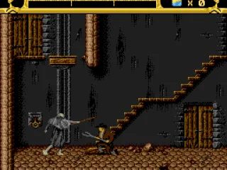 Swinging the wooden stick