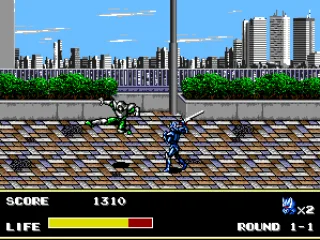 Enemy performing a jump kick.