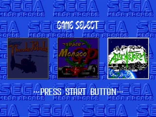 Game selection screen