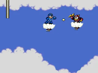 On a flying platform (Mega Man 2)