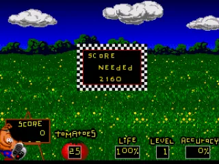 Ready, Aim, Tomatoes!: at each level a target score is given.