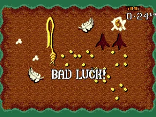 Defeated in a battle arena.