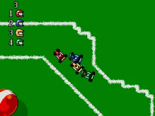 F-1 Cars: On the billiards table.