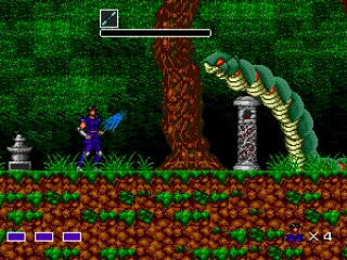 This snake spits at you so jumping is the best form of defense.