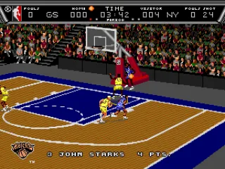 The game shows the players name plus how many points they scored in the game during gameplay.