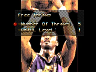 Setting up free throw contest.