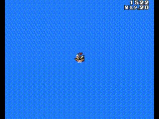 Sailing in the middle of the ocean.