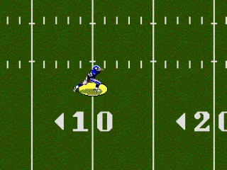 Running after the ball back after the kickoff.