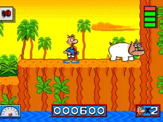 Bounce on that animals back to reach higher ground