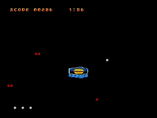 This level is pitch-black; the player can only see eyes to tell player and enemy positions, and closed sarcophagi are inbisible.