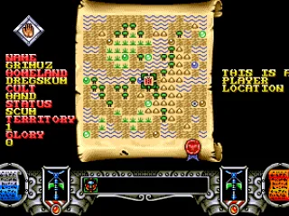 Choosing a location on the world map.