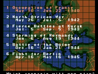 You can select among six real scenarios