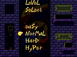 Normal Mode level selection.