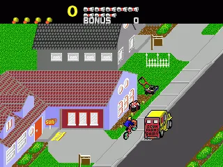 With only a limited supply of papers at the start, you need to pick up more while cycling.