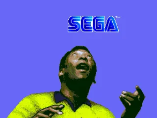 Pelé heads the Sega logo