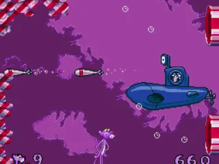 Boss fight against Clouseau in a submarine