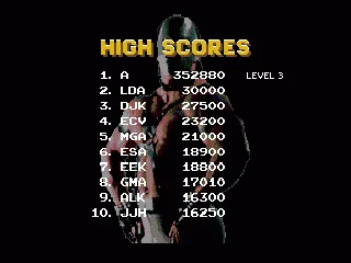 Highscores screen