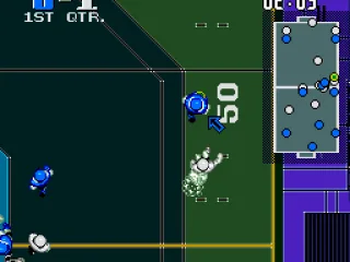 Running down the sidelines.