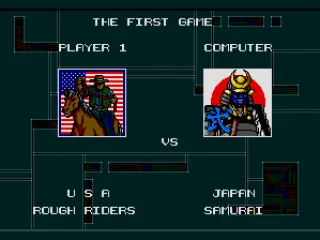 The matchup screen before the game