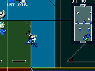 The radar map shows all the players positions on the field.