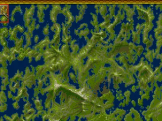 An overhead view of the map