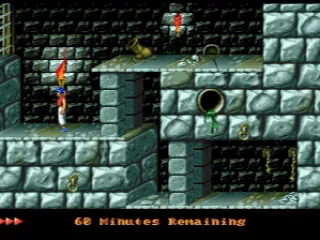 The outfit of the hero is quite different from the one in DOS version