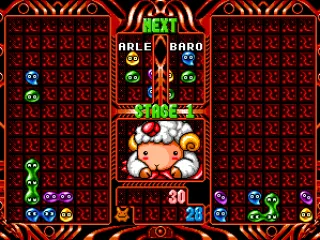 The puyos melded together