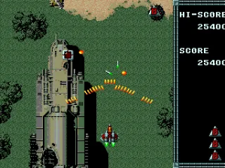 Firing a spread of bullets.