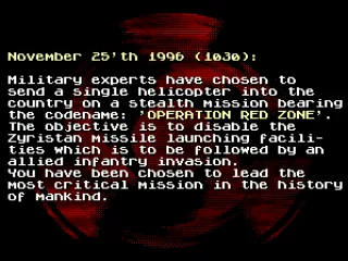 Several pages of an overview of the conflict are provided via the main menu.