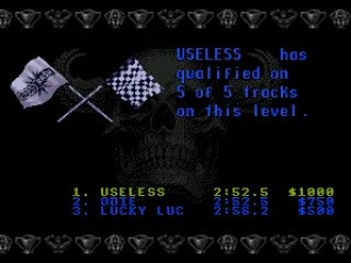 Finish top 3 on each track in a stage to advance to the next one.