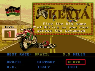 Select a racing track. There are five stages in total, with five tracks each.