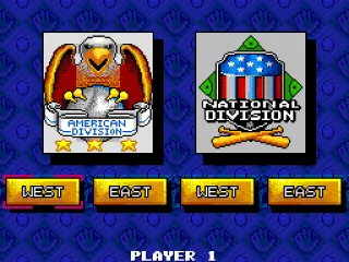 Picking one of the 4 divisions for player 1, each containing 6 or 7 teams