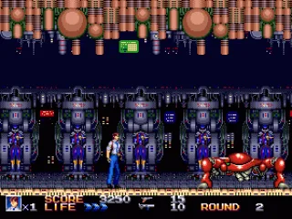 Fighting a robot boss